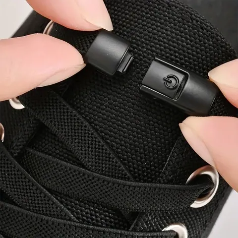 Novos cadarços com sistema de fecho pressionável, sem necessidade de amarrar, em cores degradê, elásticos, para tênis, para crianças e adultos, cadarços sem amarrar para calçados, acessórios para sapatos.