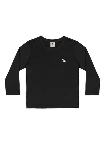 Camiseta dry fit manga longa infantil masculina Preto