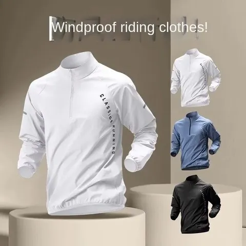Camiseta de corrida para homem, jaqueta esportiva, camisa de treino de secagem rápida, camisa de manga comprida com fecho parcial para atividades físicas, roupa interior para futebol, basquete.