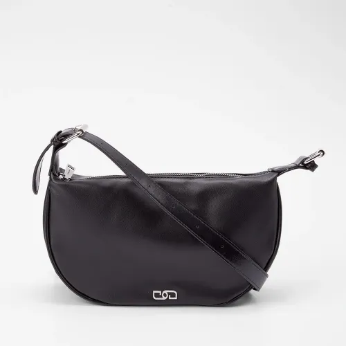 Bolsa Transversal Gabriela Pequena Alça Fivela Preto