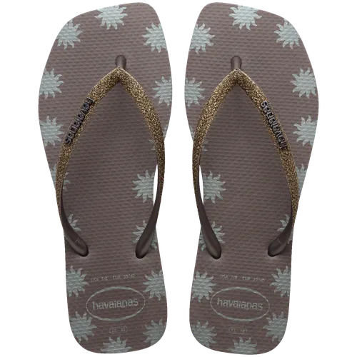 Chinelo Havaianas Slim Square Glitter Contour