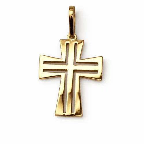 Pingente Cruz Vazada em Ouro 18K