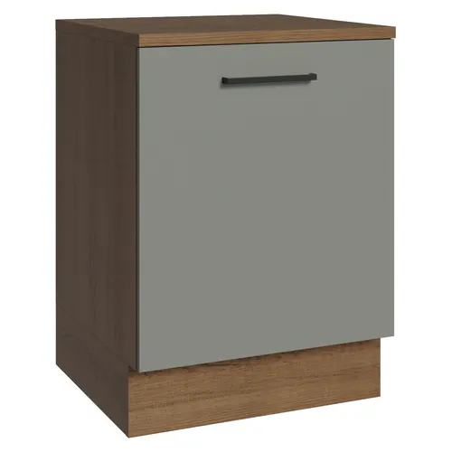 Balcão Madesa Agata 60 cm 1 Porta Rustic/Cinza