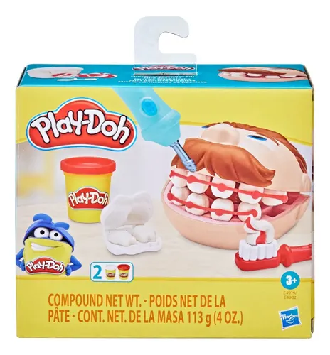 Play-Doh Hasbro massinha de modelar mini brincando de dentista E4919 cor vermelho e branco
