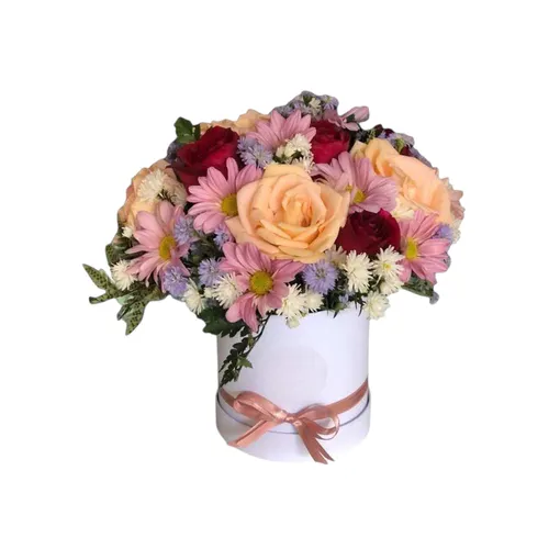 Box P com Rosas Salmão