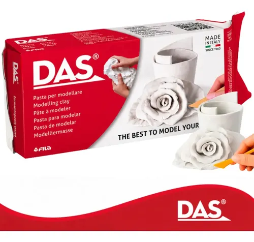 Pasta de massa para moldagem de cerâmica fria das White 1 kg branca
