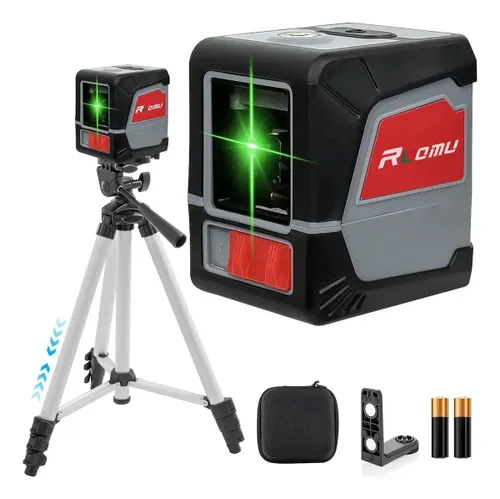 Nivel Laser 2 Linhas Verde Profissional com Tripé Autonivelante 20m