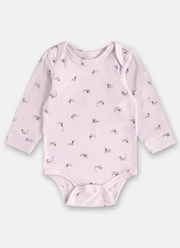 Body Manga Longa Bebê Menina em Suedine Essentials (Rosa Claro) Up Baby
