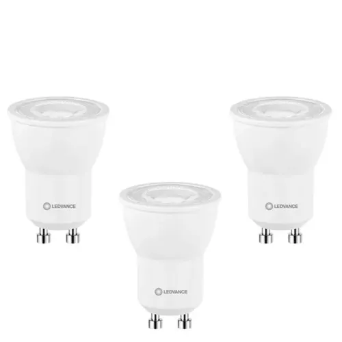 Kit 3 Lâmpadas Mini Dicroica Led 3w 6500k Branco