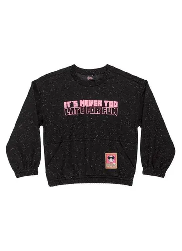 Blusão em Moletom Botonê Infantil (Preto) Gloss