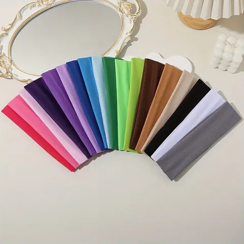 Faixa de cabelo elástica moda headbands cor sólida malha esportes correndo fitness yoga faixas de cabelo maquiagem acessórios para o cabelo para mulher