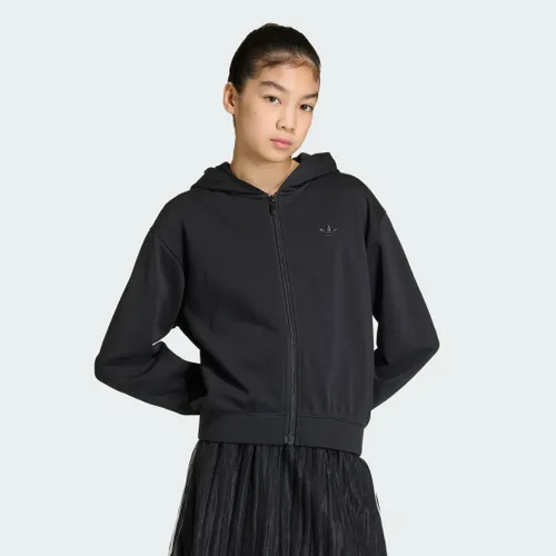 Moletom COM Capuz Folgado COM Zíper Completo Kids adidas