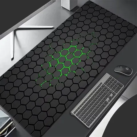 Mousepad Hexagonal XXL Novo, Tapete Macio para Escritório, Grande Mouse Pad para Gamer, Tapete de Mesa para Teclado