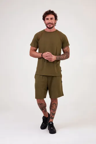 Bermuda Malha Linho Verde Musgo