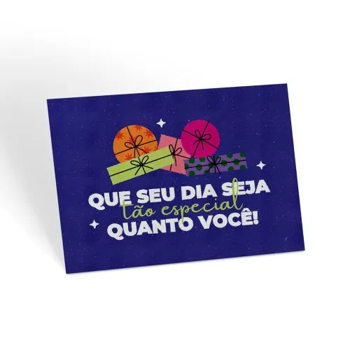 Cartão que seu dia seja tão Especial