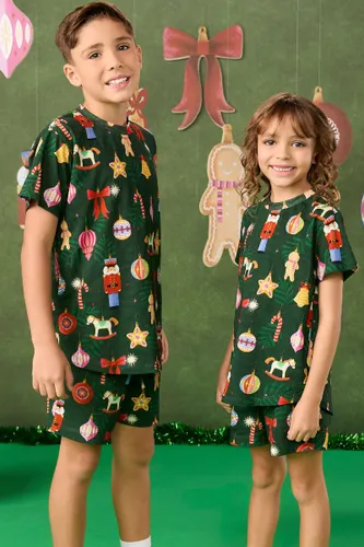 Camiseta Pijama Infantil Estampa Natal Mágico