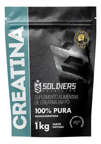 Creatina Soldiers Nutrition em pó sem sabor x 1kg
