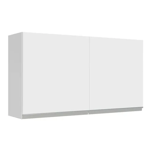 Armário Aéreo Madesa Glamy 120 cm 2 Portas Branco