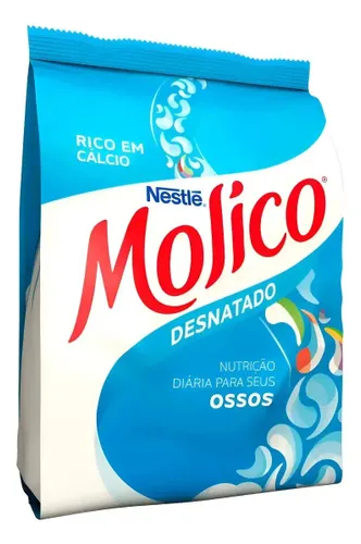 Leite pó desnatado pacote de 500g Molico Nestlé