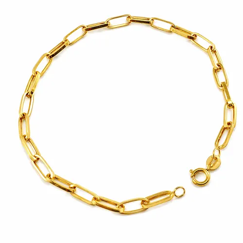 Pulseira 21 cm Cartier Oval Oca Masculina em Ouro 18K