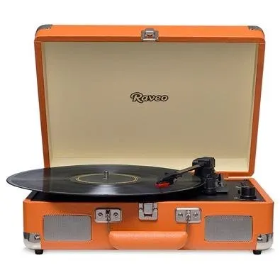 Vitrola HI FI Raveo Sonetto Chrome, Vinyl, Bluetooth, USB, Aux, Caramelo - 26400
