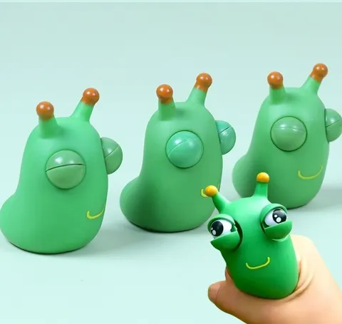 1/3 Peças Brinquedos Sensoriais de Apertar em Formato de Minhoca Verde, Brinquedos Anti-stress para Crianças e Adultos, Presentes de Aniversário