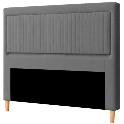 Cabeceira Casal Quarto Movale Berlim com Pés PVC 140cm Grafite