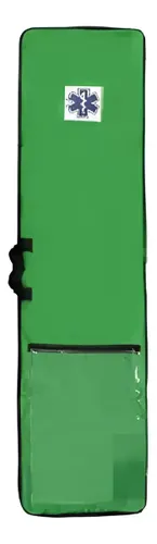 Capa para Prancha de Resgate com Bolso Transparente Cor Verde Desenho do Tecido Liso