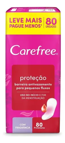 Carefree Protetor Diário Proteção com fragrância 80 unidades
