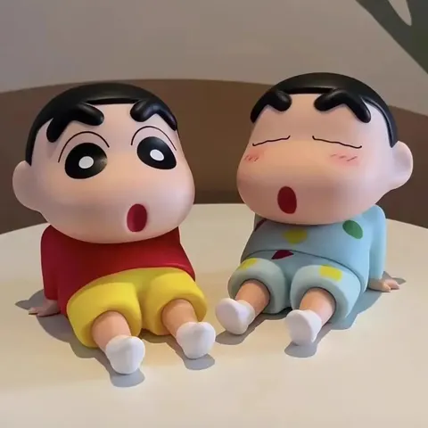 Suporte de Telefone Kawaii Crayon Shin-Chan, Ornamentos de Mesa, Figura de Anime, Suporte para Telefone, Mini Coleção GK, Brinquedos Decorativos, Presentes para Meninas