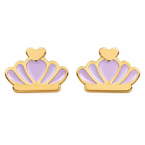 Brinco Infantil Coroa em Ouro 18k