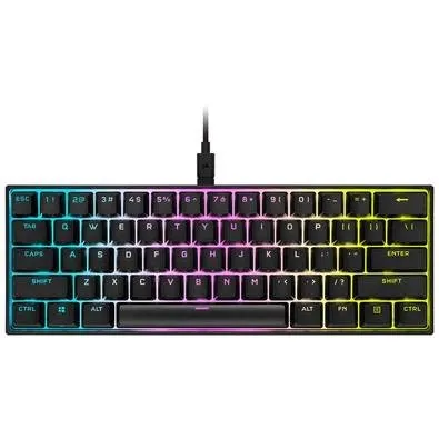 Teclado Mecânico Gamer Corsair K65 Mini, RGB, USB, Switch Cherry MX Speed, Compacto, US, Preto - CH-9194014-NA
