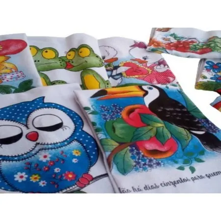 Pano de Prato Estampados  10 Unidades Promoção