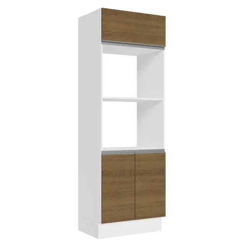 Torre Quente para 2 Fornos Madesa Acordes 100% MDF Branco/Rustic