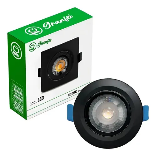 Spot LED de Embutir 7W para Teto Redondo, Branco Frio, Neutro ou Quente