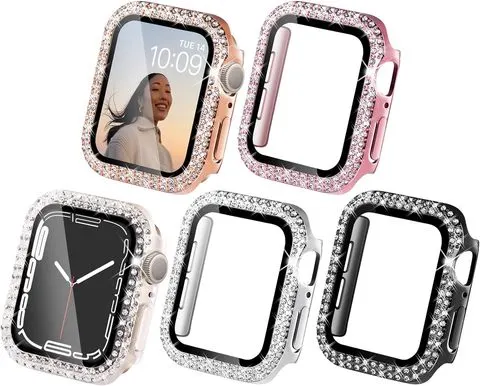 Capa protetora para Apple Watch, com design elegante e resistente a riscos, que cobre toda a superfície do relógio, para modelos de 40/41/42/44/45/46 mm, compatível com a Série 11.