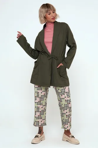 Parca de Moletom Denim Verde Militar