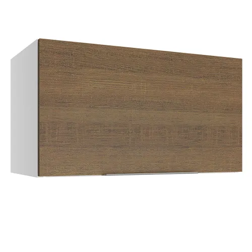 Armário Aéreo Madesa Stella 60 cm 1 Porta Basculante Branco/Rustic