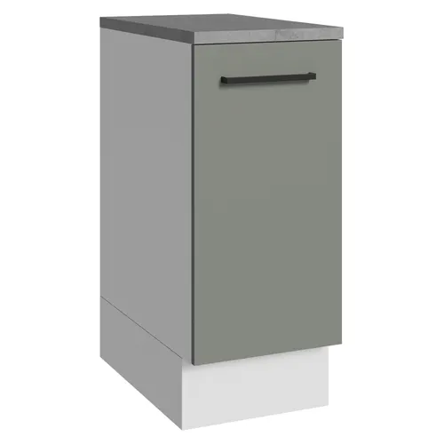 Balcão Madesa Agata 35 cm 1 Porta Branco/Cinza