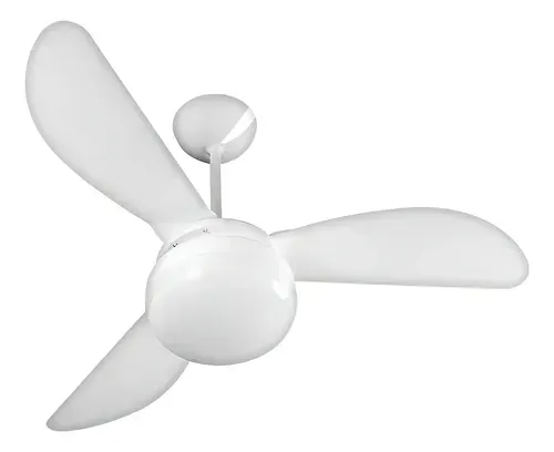 Ventilador de Teto Ventisol Fênix E-27 Branco 130w com 3 Pás de Plástico, 960 mm de Diâmetro