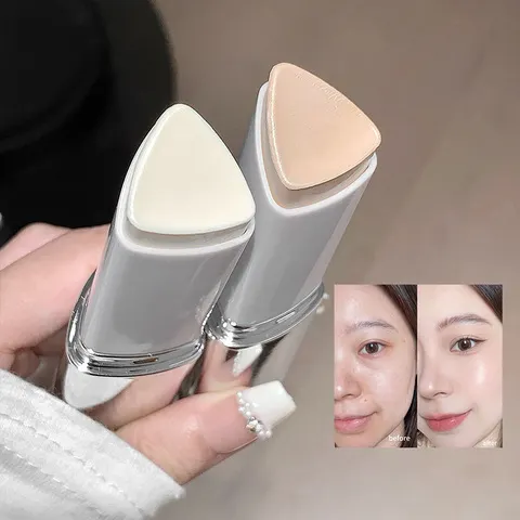 Bastão de Base Lazy, Maquiagem Hidratante e Corretivo Natural, Base de Maquiagem Matte, Resistente à Maquiagem e ao Suor