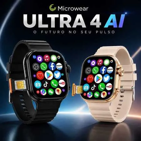 Smartwatch Ultra 4 Ai 5g Chip Câmera Wifi 16gb Serie 11 Gps Android Câmera Original