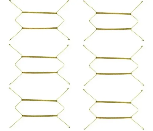 Suporte Gancho 6 Pçs Parede Decorativos para Pratos em Aço Cor Bolo 31 a 40 CM