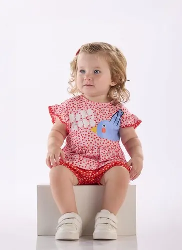 Conjunto Charme para Bebê Menina Rosa Claro