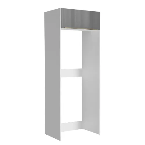 Porta-Geladeira Madesa Lux 1 Porta Basculante Branco/Cinza