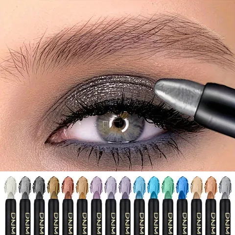 Delineador perolado de 16 cores, glitter colorido à prova d'água de longa duração maquiagem para os olhos delineador sem manchas
