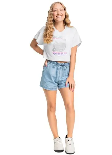 Blusa Juvenil Estampada para Menina (Branco) Gloss