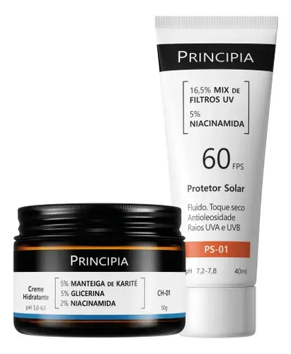 Principia Kit Hidratação e Proteção Facial Ch-o1 + Ps-01 Todo Tipo de Pele Dia/noite