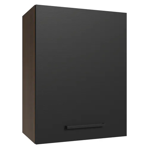 Armário Aéreo 50cm 1 Porta Rustic/Preto Agata Madesa