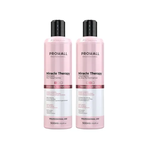 kit Prohall Miracle Therapy Shampoo e Condicionante 500 ml